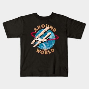 Flying Around the world Kids T-Shirt